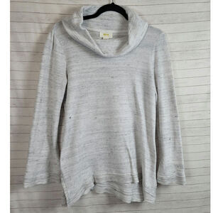 Maeve by Anthropologie Cowl Neck Lightweight Sweater in Light Gray, sz Small